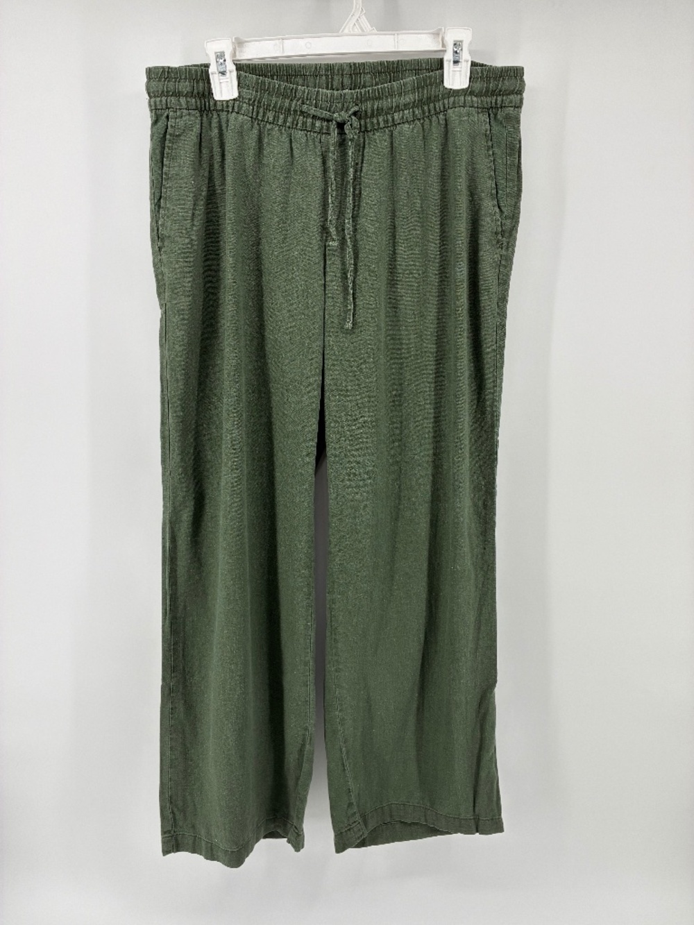 Old Navy Green Linen Blend Wide Leg Lightweight Pants